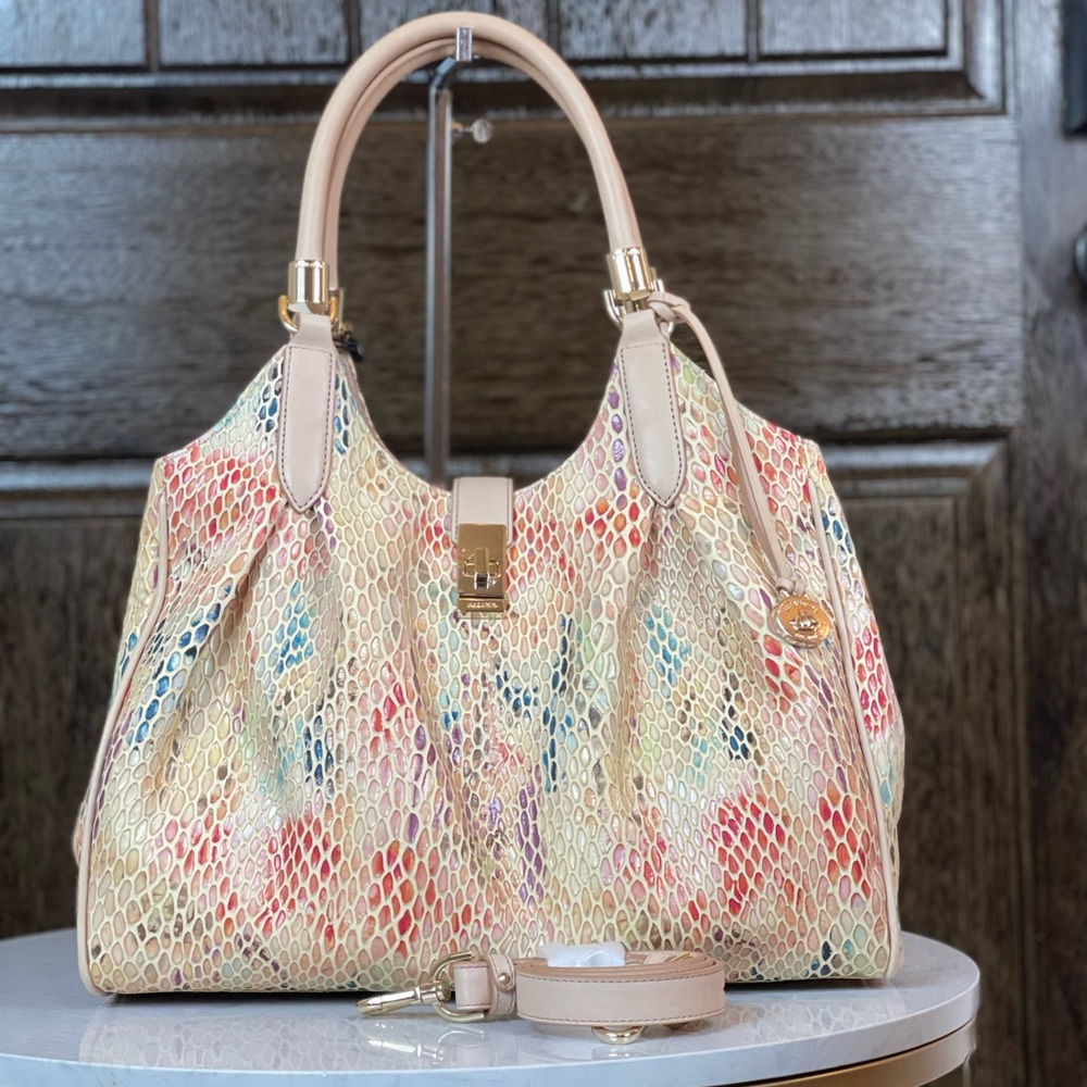 Brahmin Celia Multi Junie Satchel Handbag NWT